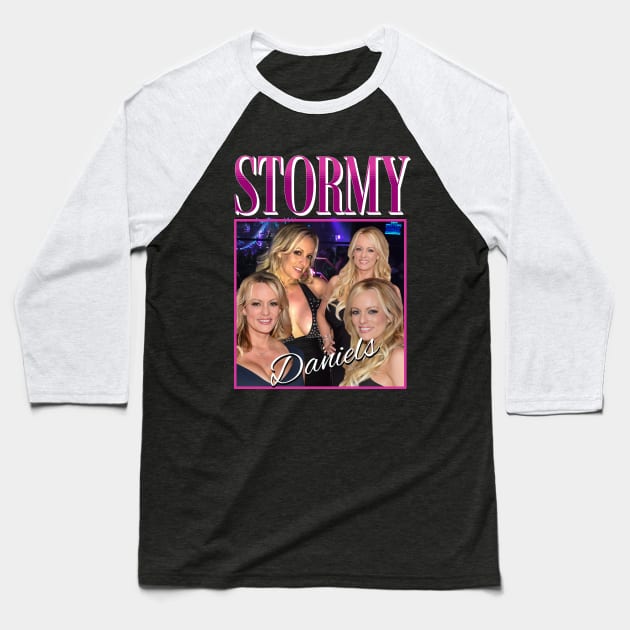 Stormy Daniels Baseball T-Shirt by valentinahramov